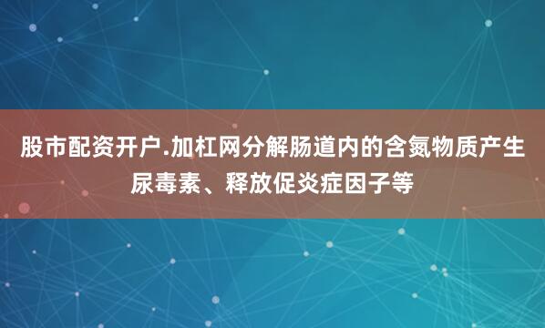 股市配资开户.加杠网分解肠道内的含氮物质产生尿毒素、释放促炎症因子等